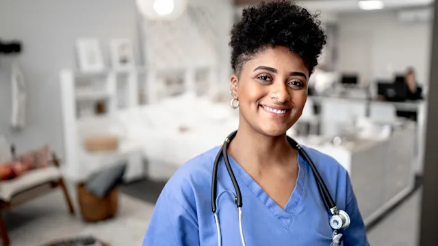 NursesL portait of nurse smiling 1182452091