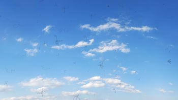 clouds sky with eye floaters-815630504