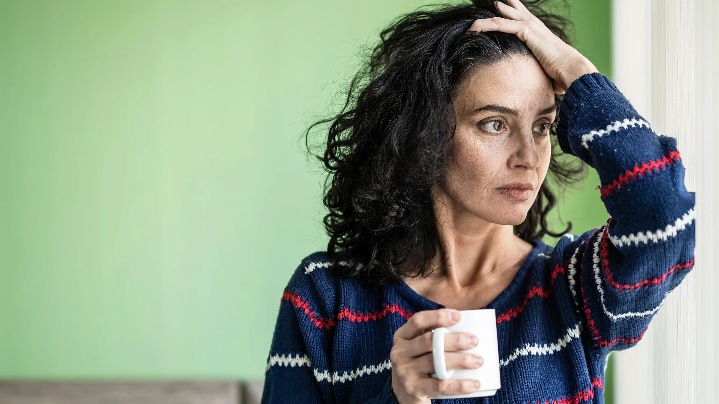 Woman drinking coffee