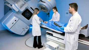 Finance: woman at radiation treatment 1445308167