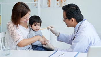 Repiratory: Croup: pediatrician asking to check patients mouth 1011738524