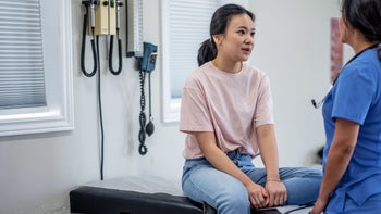 Health: Opioids: woman at medical appointment 1500142442