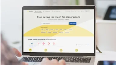 Corporate: Business: Goodrx homepage on laptop