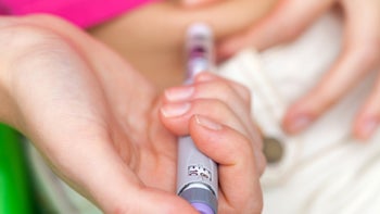 lantus: closeup insulin injection 172398583