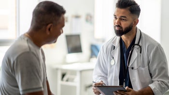 Benign prostatic hyperplasia: man at medical appointment 1421926850
