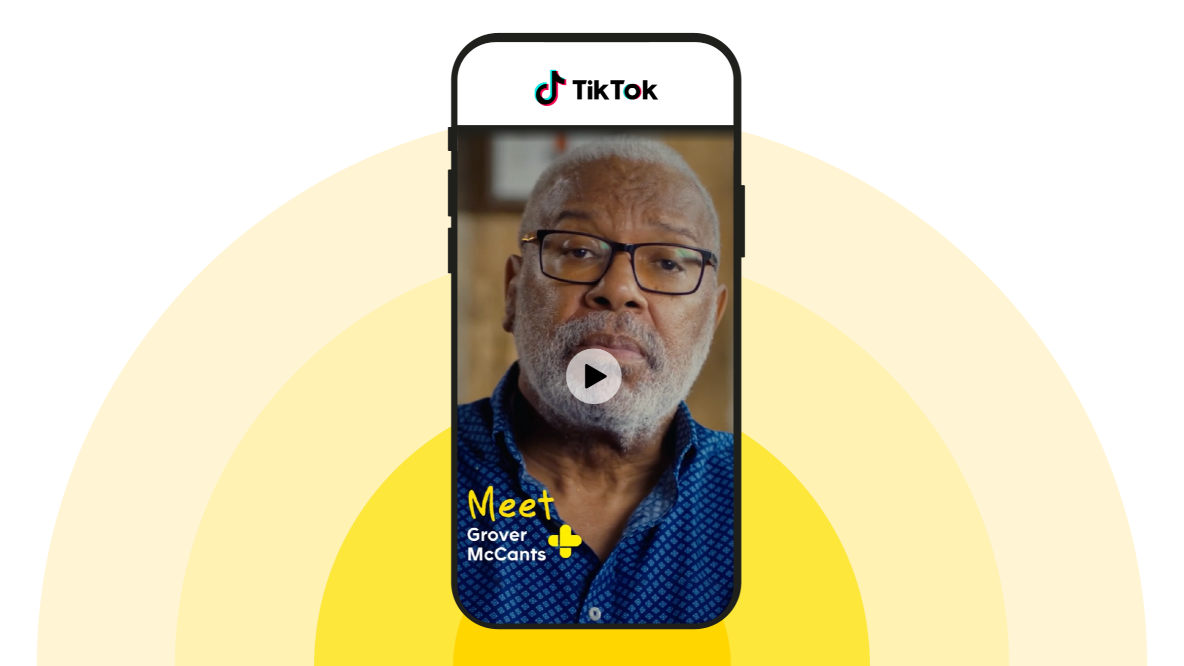 Grover McCants is pictured in a GoodRx graphic that links to his TikTok video.