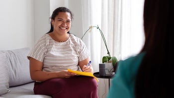 Substance use disorder: CBT: therapist taking notes 1404494265