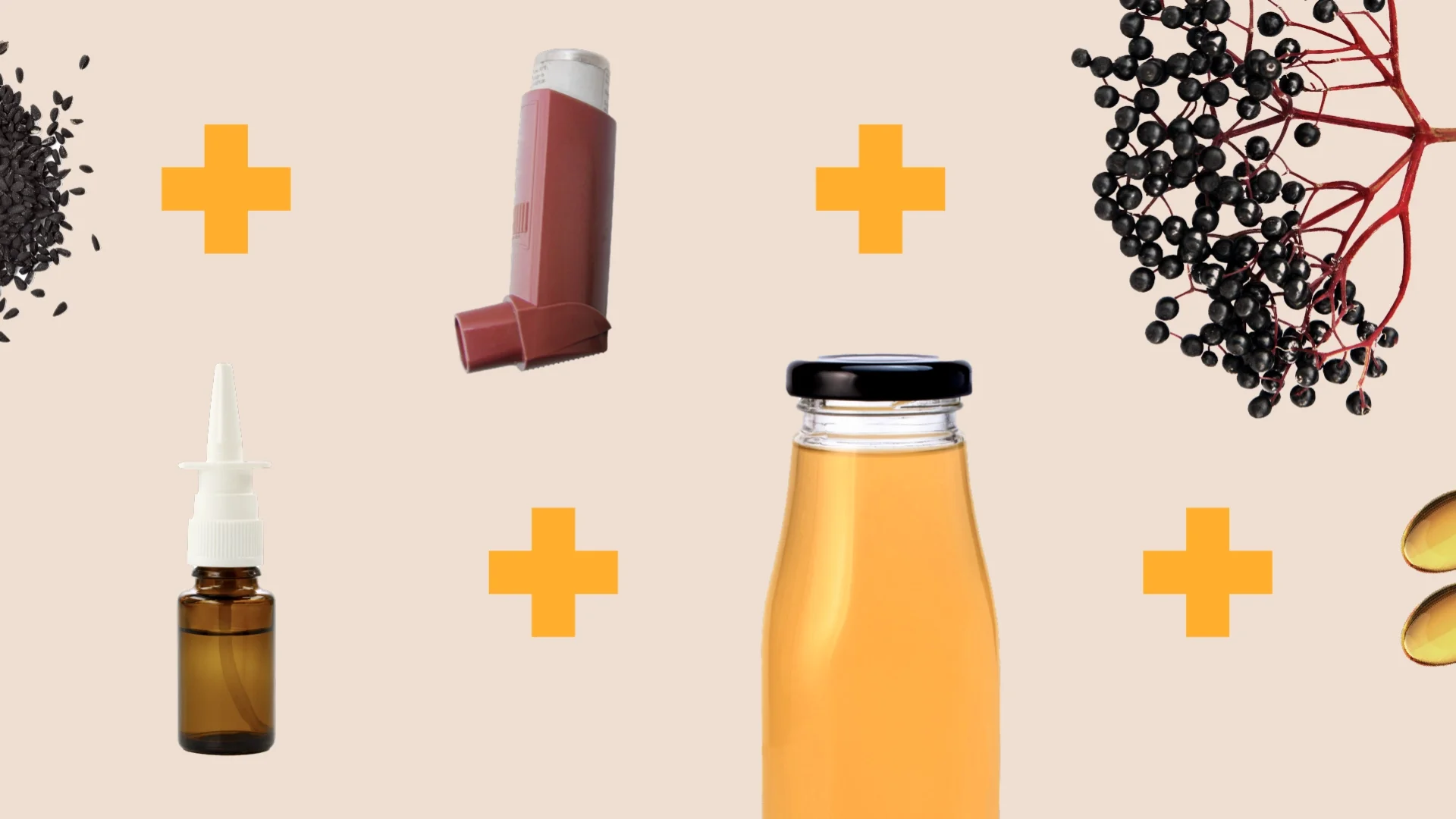 A collage of items in Comenthia Williams-Owens' cabinet.