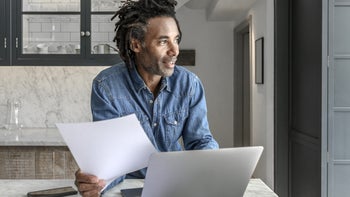 Jardiance: man reviewing finances 856791152