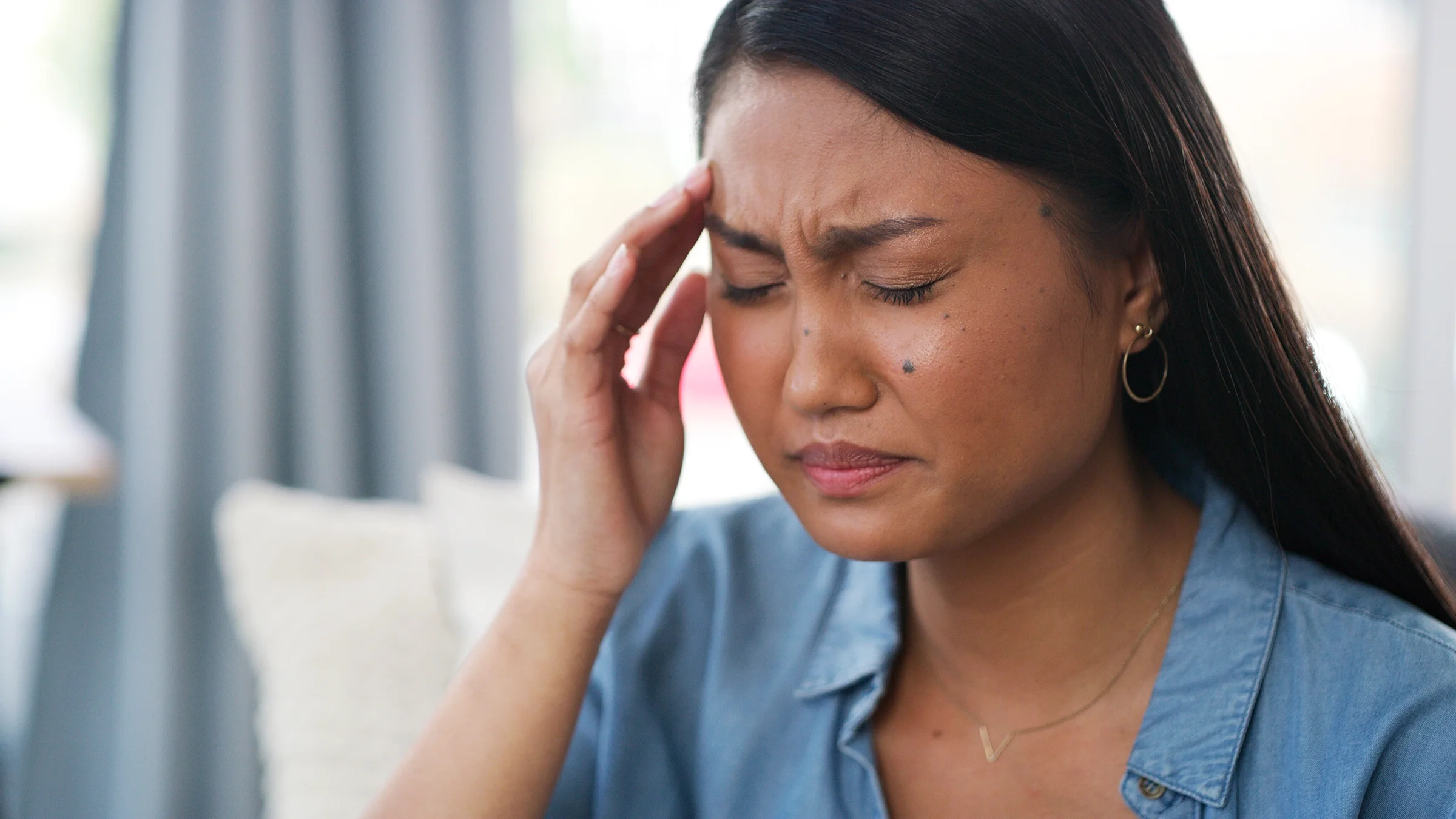 Woman with brain fog.