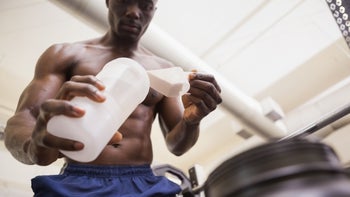 supplements-herbs:man mixing powder supplement 844092450