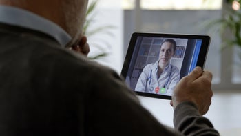 High cholesterol: senior man telehealth consultation 1319200189