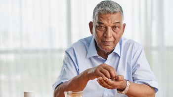 Topiramate: senior man medication 531850612