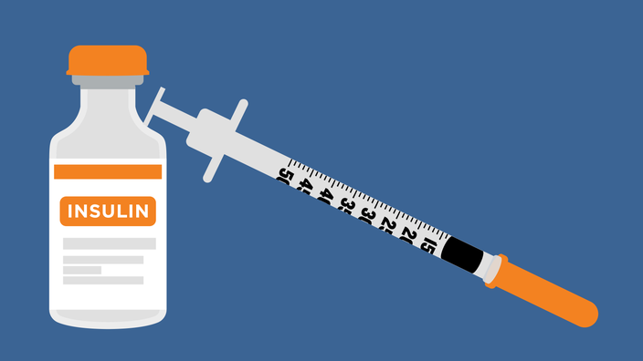 Insulin vial and needle