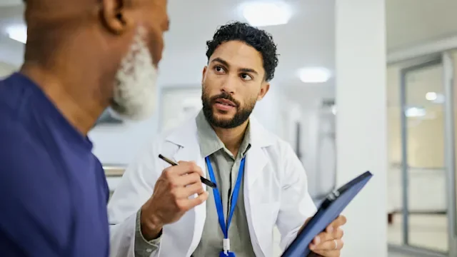 Cancer: HCP speaking to a patient 2286880811