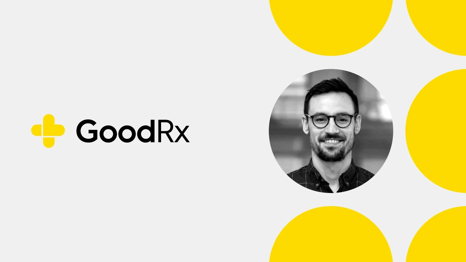 GoodRx logo and portrait of Michael