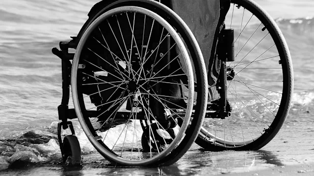 neurological: black and white wheelchair-482794522