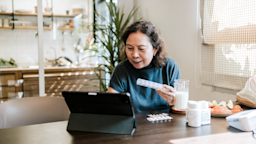 Senior woman consulting with her doctor on video conference
Erdark/E+ via Getty Images 