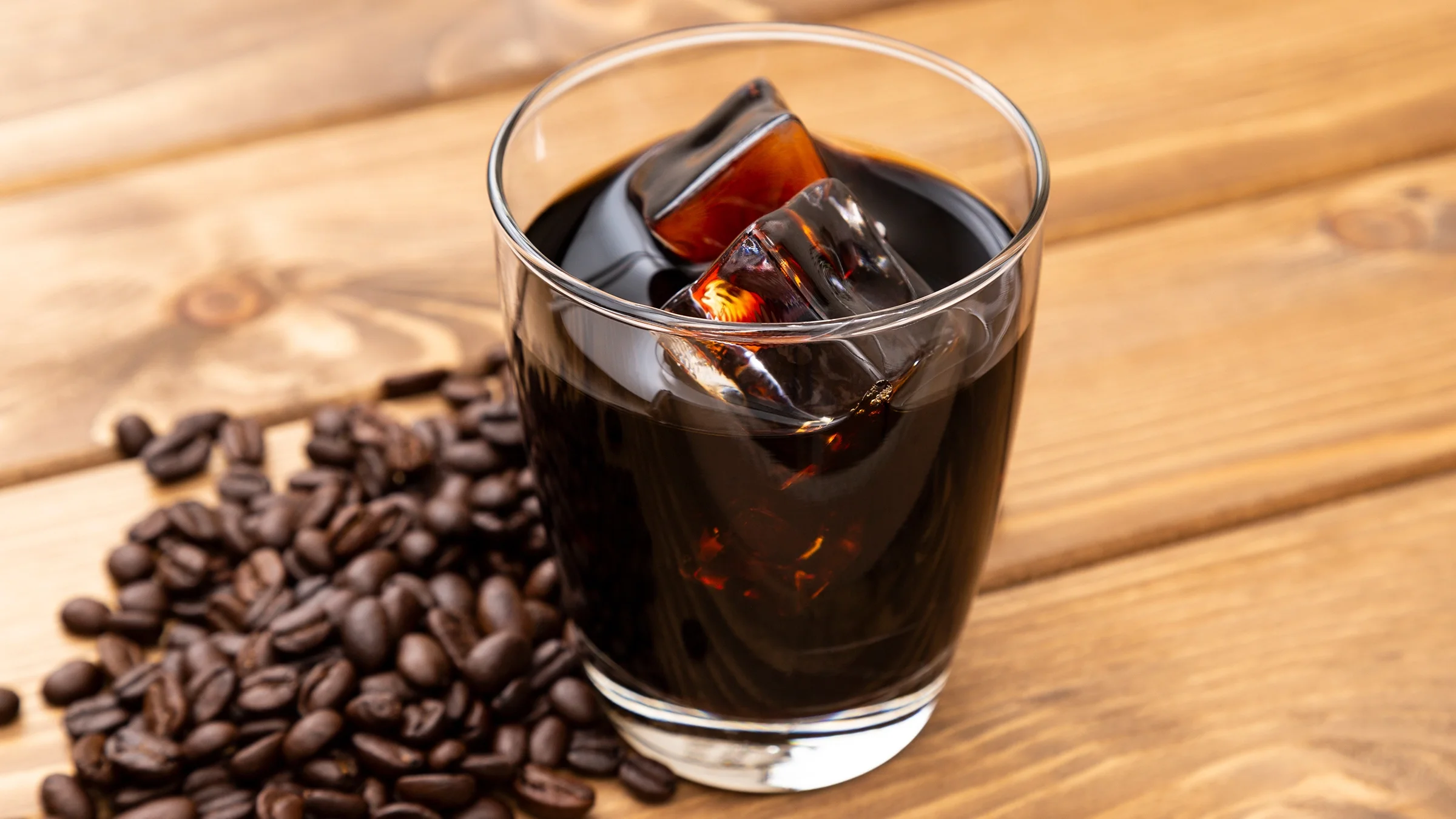 Iced coffee on the table