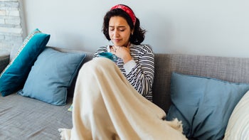 Respiratory: sick woman sore throat 1337513962