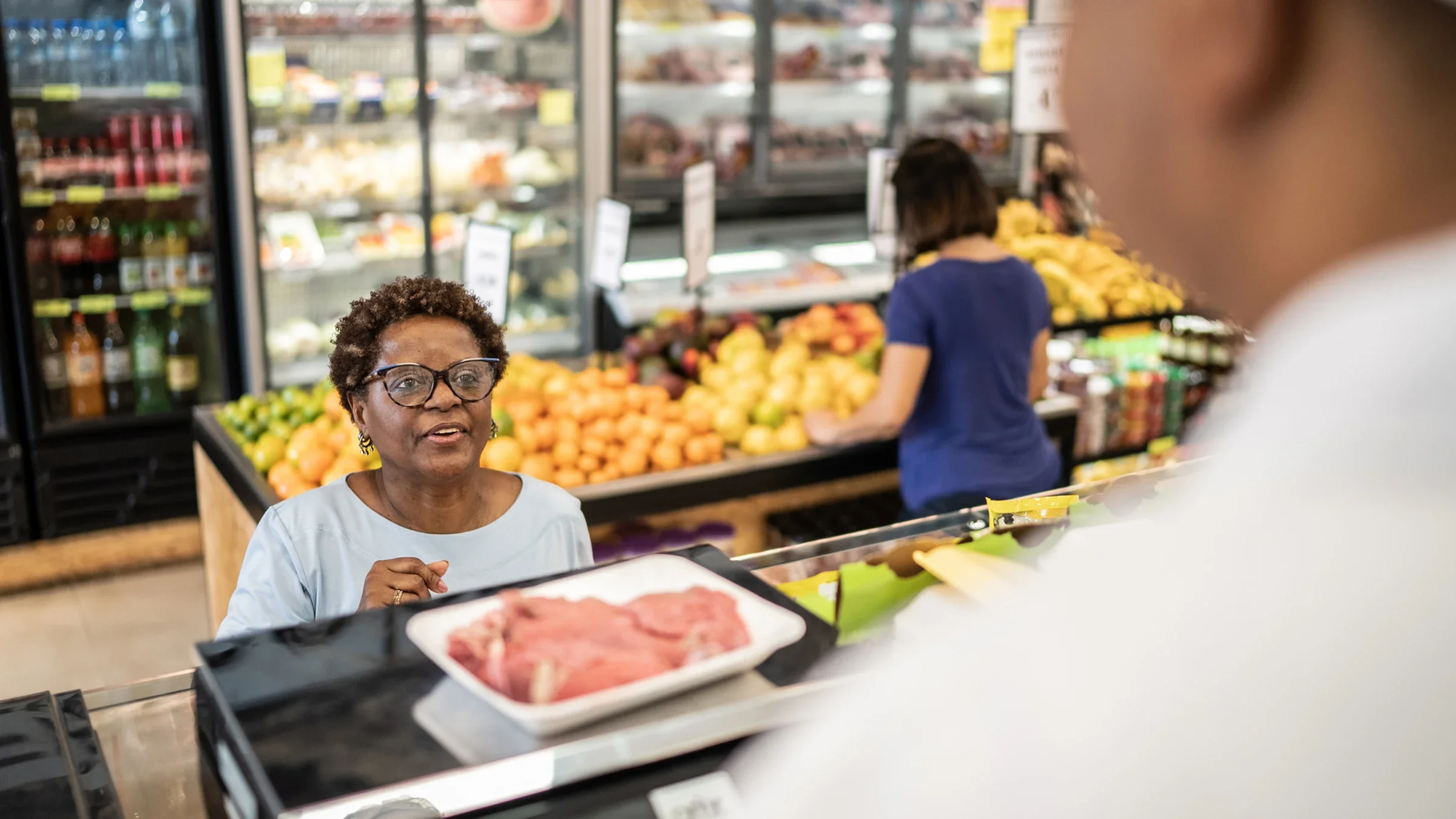 Woman buying meat in a supermarket.
FG Trade/E+ via Getty Images 
