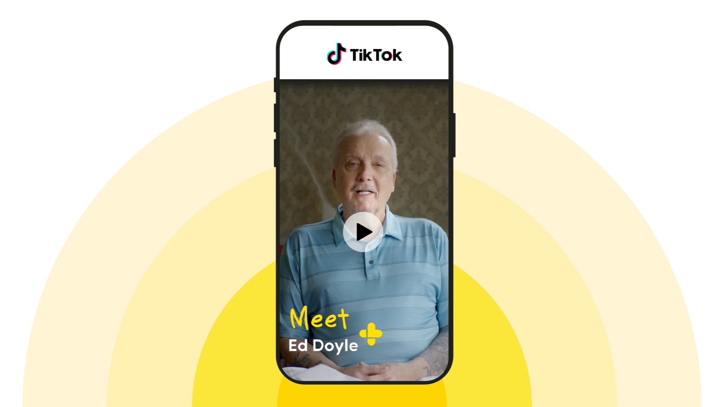 Ed Doyle is pictured in a TikTok video for GoodRx.