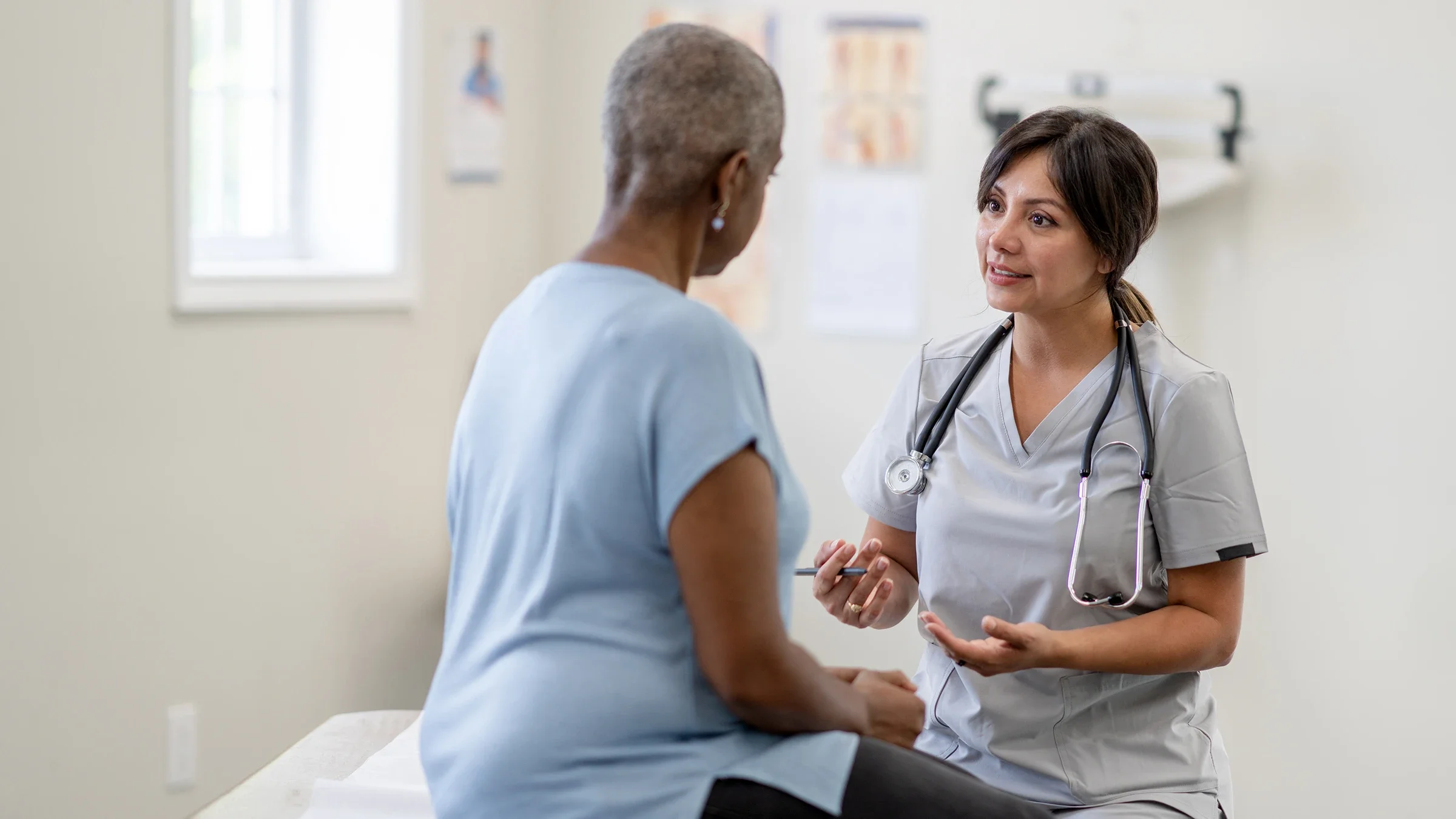 Hidradenitis Suppurativa: HCP: nurse talks to patient 1391303942