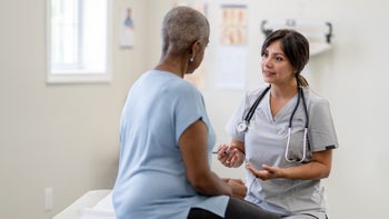 Hidradenitis Suppurativa: HCP: nurse talks to patient 1391303942