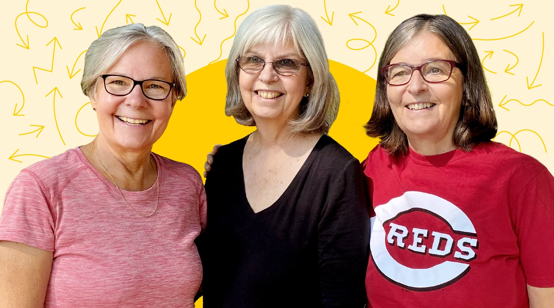photo of Sue MacDonald (right) with two women