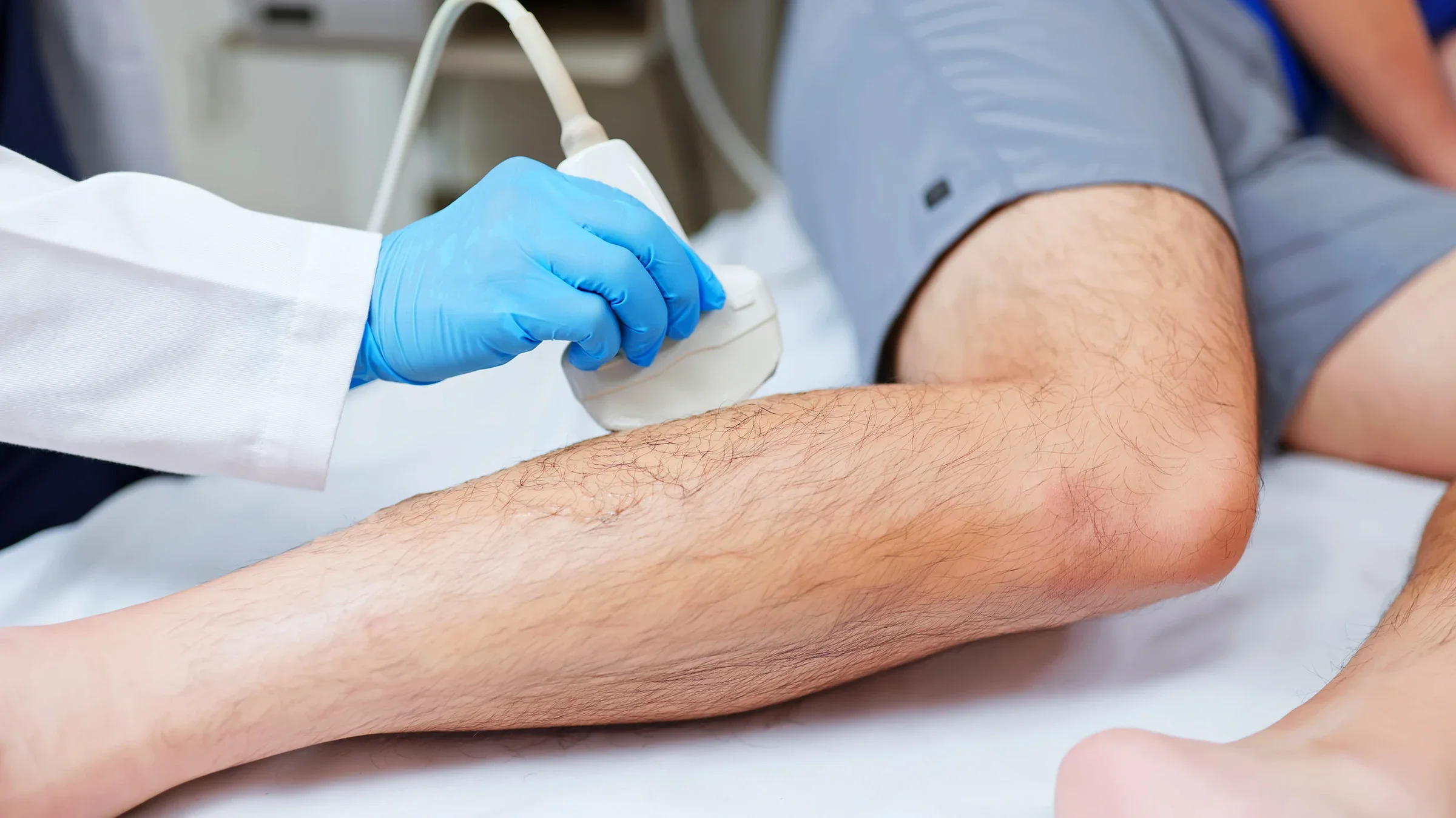 Close-up calf injury ultrasound
PonyWang/E+ via Getty Images