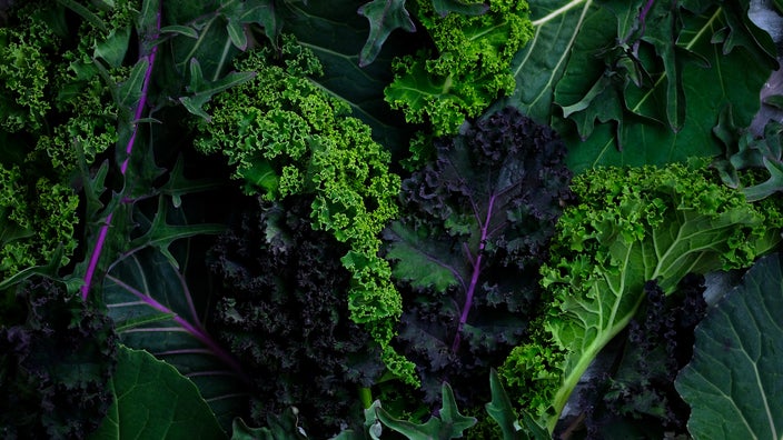Leafy green vegetables.