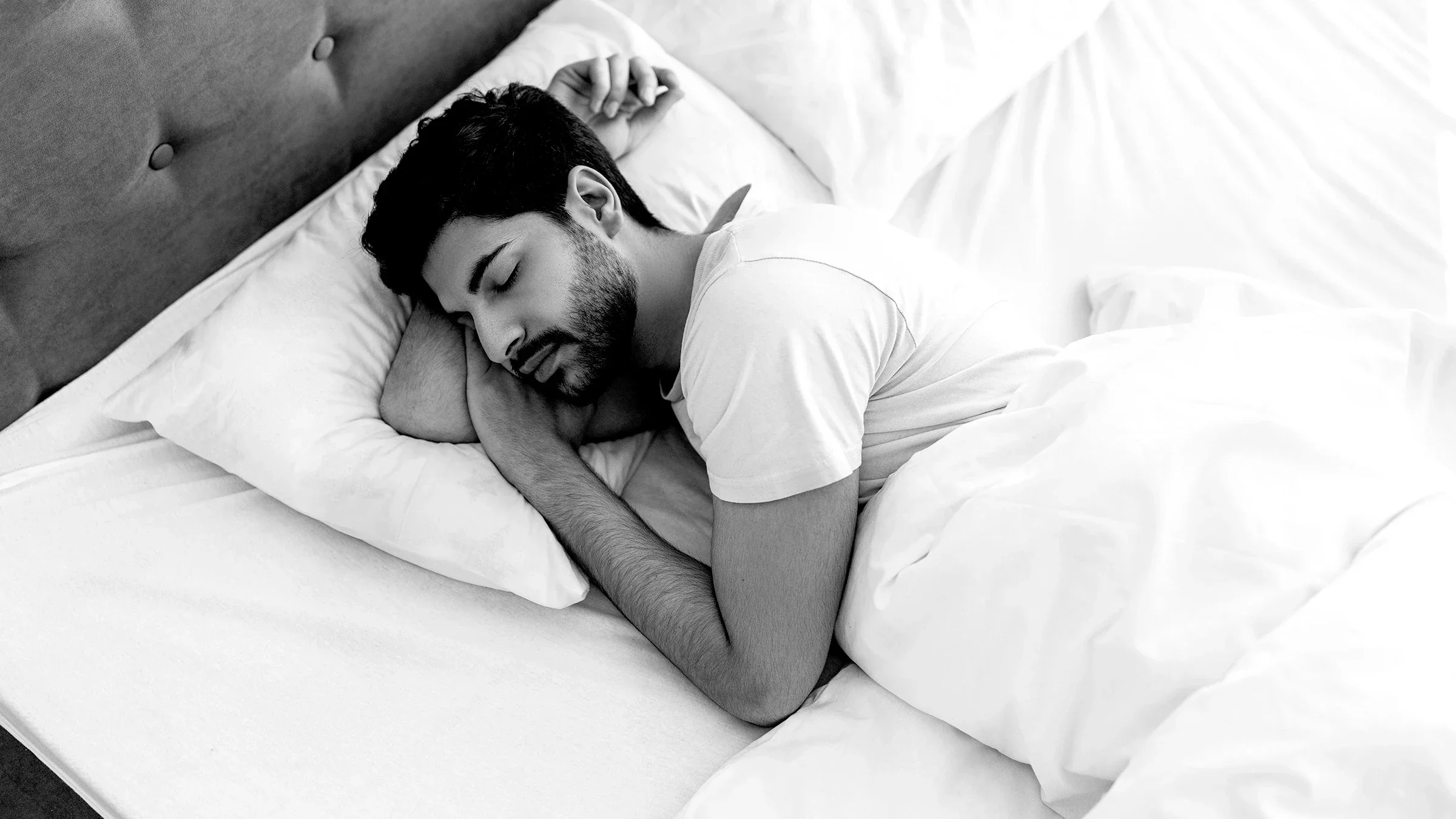 black and white man sleeping 1351440122
