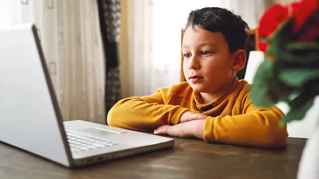 Mental health: child in a video call 1221170913