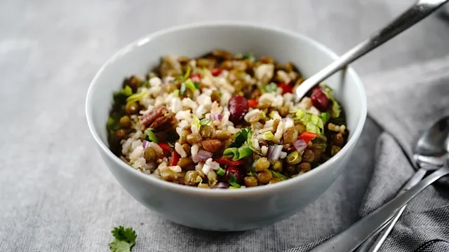 diet-nutrition: lentil brown rice salad 1463561972