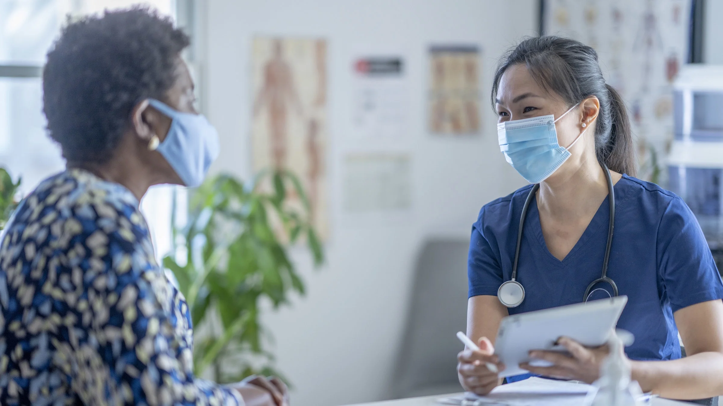 A patient-doctor consultation.
