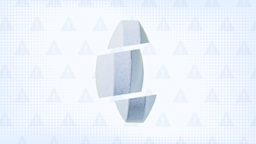 Light blue background with texture and warning sign pattern. In the center is a blue-ish pill standing up on its edge cut into thirds. 
GoodRx Health
