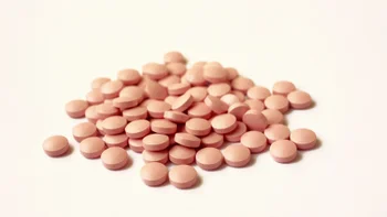 Health: Xarelto: pile of round pink pills-147089101