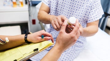 Health: Valacyclovir: patient reviewing medication 1209225751