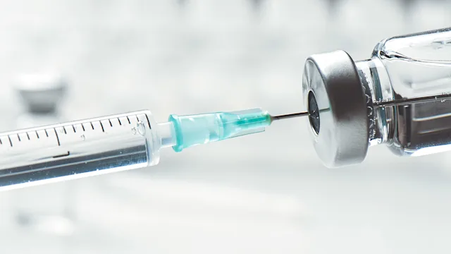 Monoclonal antibodies: close-up vaccine vial 1278397705