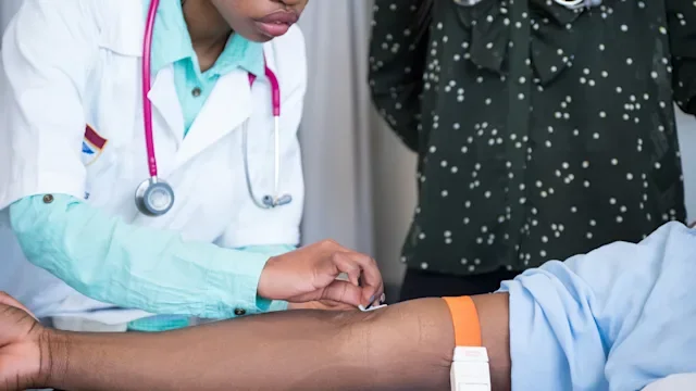 Sickle cell disease: Test: preparing to draw blood 1050865806