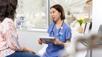 rystiggo: healthcare professional speaking to a patient 2140945660