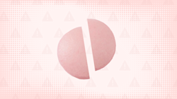 Pink background with texture and warning sign pattern. In the center is a round pink pill cut in half.
GoodRx Health