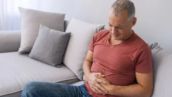 Antidiarrheals: OTC: stomach pain older man-1055496948