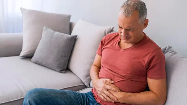 Antidiarrheals: OTC: stomach pain older man-1055496948