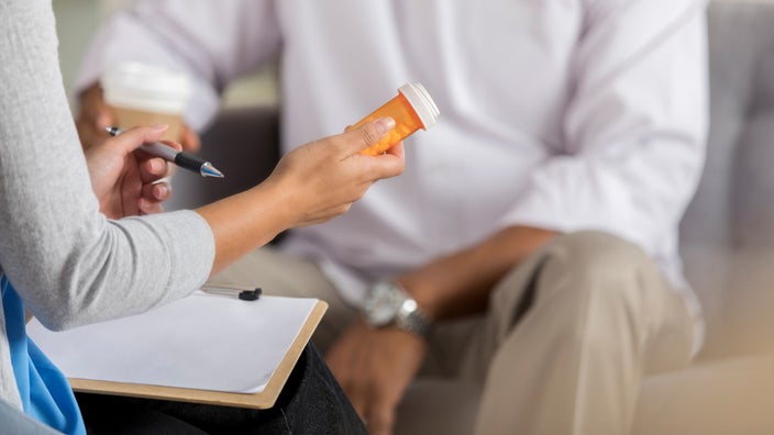 Cropped shot of a patient reviewing medication with their doctor.