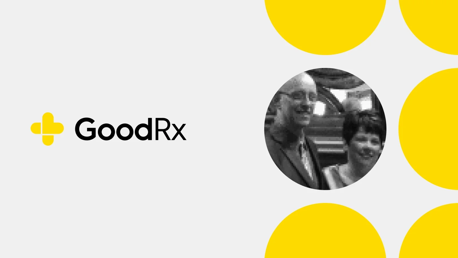 GoodRx logo and portrait of Karla and her partner