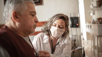 Cancer: patient stethoscope 1218253271