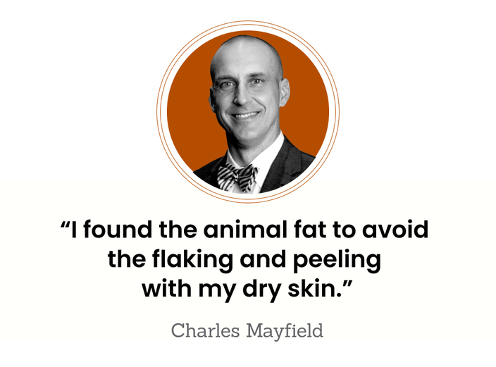 Charles Mayfield is pictured, indoors.