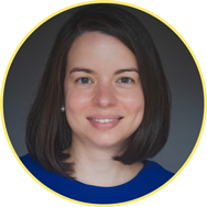 Yellow circle headshot for Patricia Pinto-Garcia