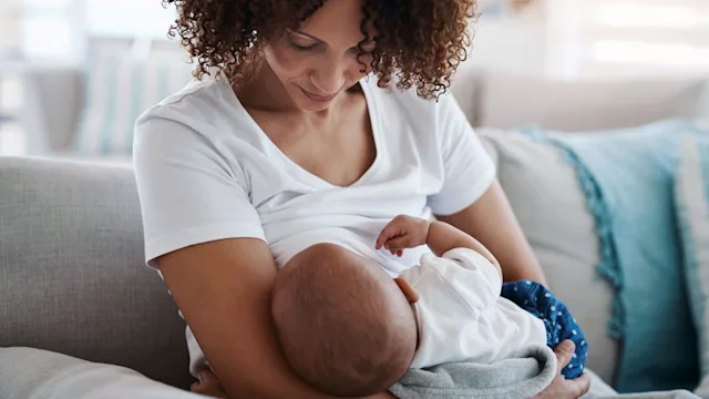 Pregnancy: woman breastfeeding baby 1323110611